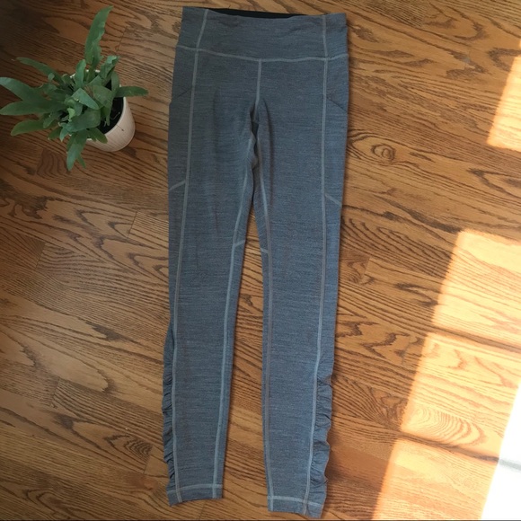 Lululemon Ruched Leg Gray Leggings - Picture 3 of 6